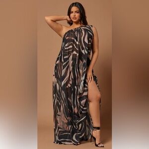 ❤️‍🔥BRAND NEW LUXE FLORENCE CHIFFON KAFTAN MAXI DRESS‼️SEE THROUGH‼️